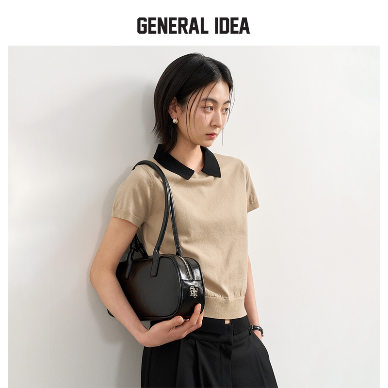 General Idea by Bumsuk Women's Summer Fashion Layered Short-Sleeved Knitted Sweater Casual Top General Idea by Bumsuk Women's Summer Fashion Layered Short-Sleeved Knitted Sweater Casual Top