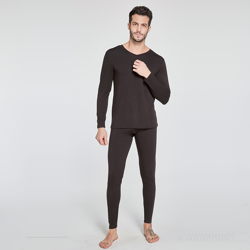 Tre sợi cotton mens nhiệt mens đồ lót đồ lót quần áo bộ mùa thu mùa thu Modale dày quanh cổ áo kích thước lớn vỗ béo.