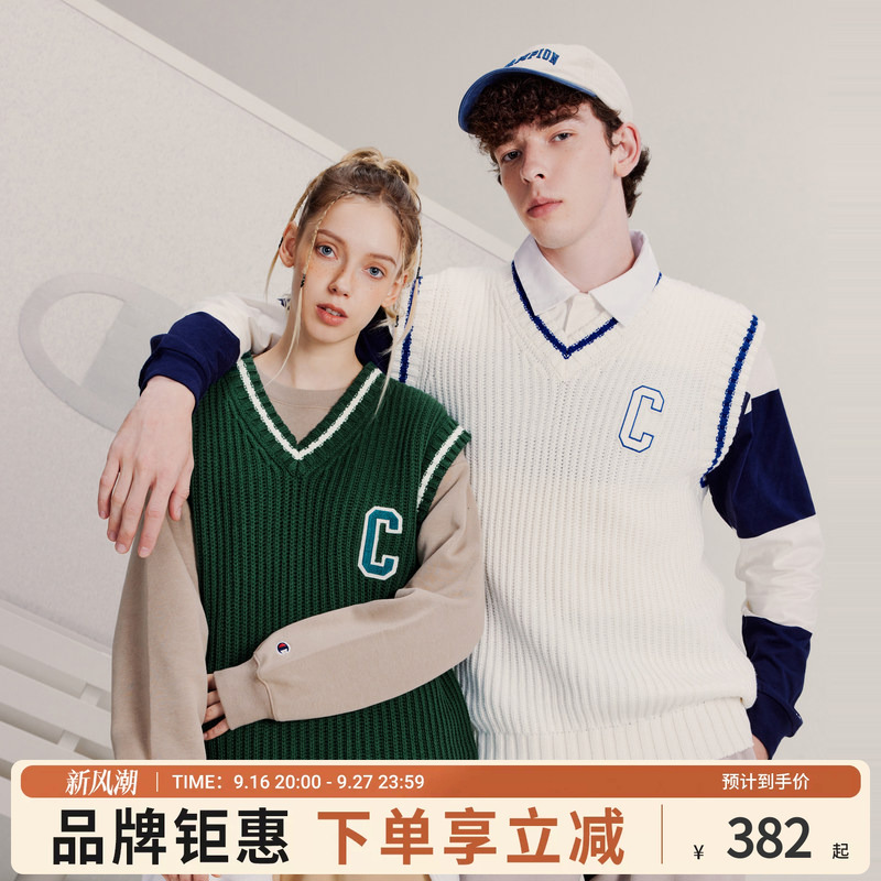 Champion's New Autumn Sweater for Men and Women, Couple's Embroidered College-Style Casual Vest Champion's New Autumn Sweater for Men and Women, Couple's Embroidered College-Style Casual Vest