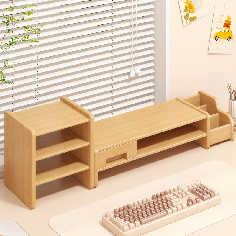 Desktop Computer Elevated Stand, Desktop Storage Rack, Laptop Monitor Stand, Support Stand, Office Workstation Storage Rack