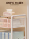 Bookshelf Integrated Against the Wall, Movable Home Bookcase, Children's Picture Book Rack, Living Room Multi-Layer Iron Storage Rack, Storage Rack