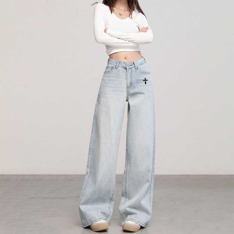 Vinti Andrews Wide-Leg High-Waisted Jeans for Women, Thin Style, 2026 New Model, Loose Fit, Slimming Straight-Leg Floor-Length Pants Vinti Andrews Wide-Leg High-Waisted Jeans for Women, Thin Style, 2026 New Model, Loose Fit, Slimming Straight-Leg Floor-Length Pants