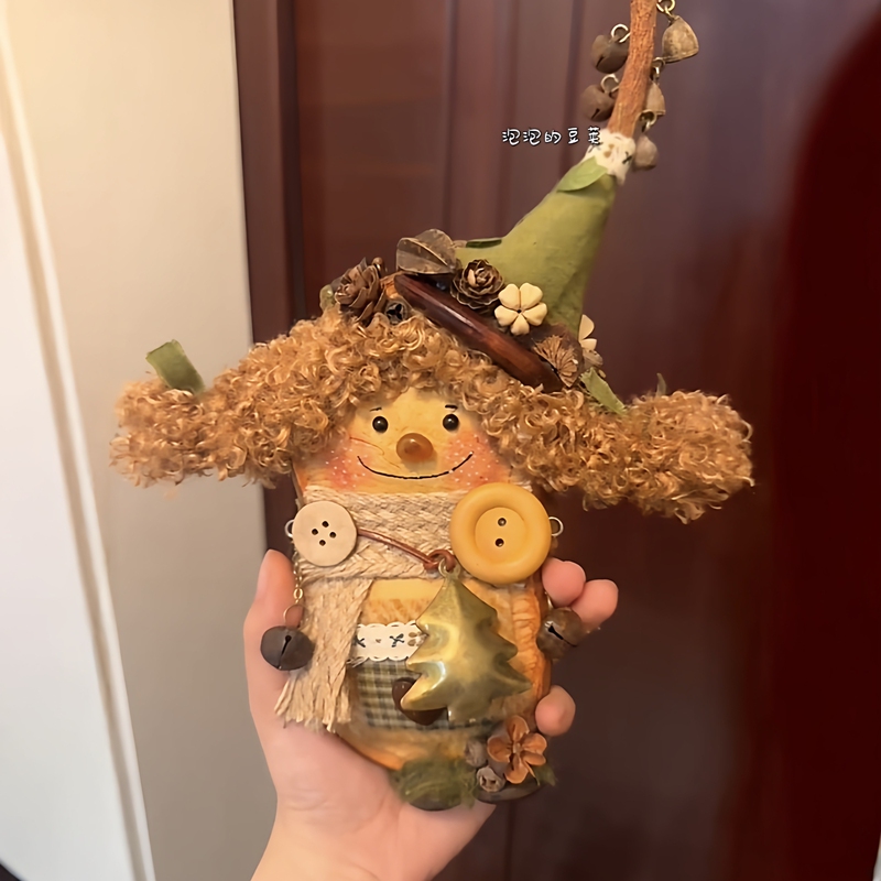 Bean Pod Doll Handmade DIY Material Kit Yunnan Rattan Bean Pod Shell Creative Cute Cartoon Bag Hanging Decoration