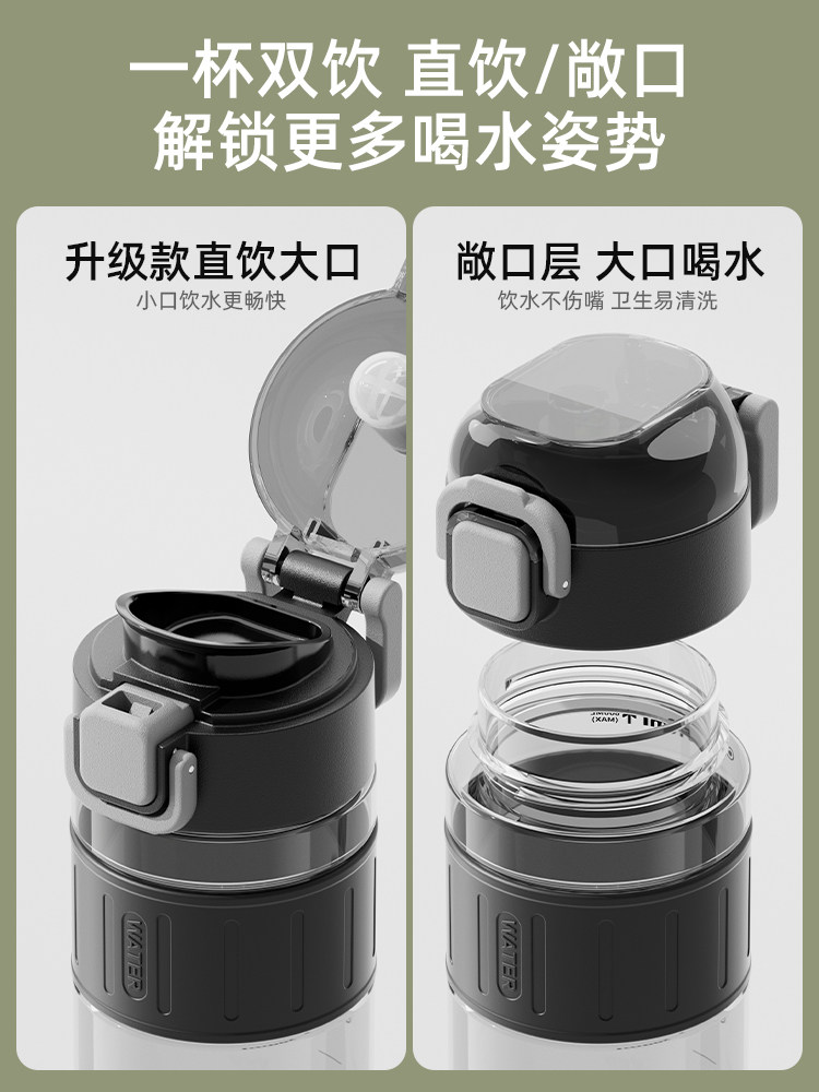 Xtep Sports Water Bottle, Drop-Resistant, Food-Grade, Summer Outdoor Water Bottle, Large Capacity, Portable Student Water Bottle for Cycling