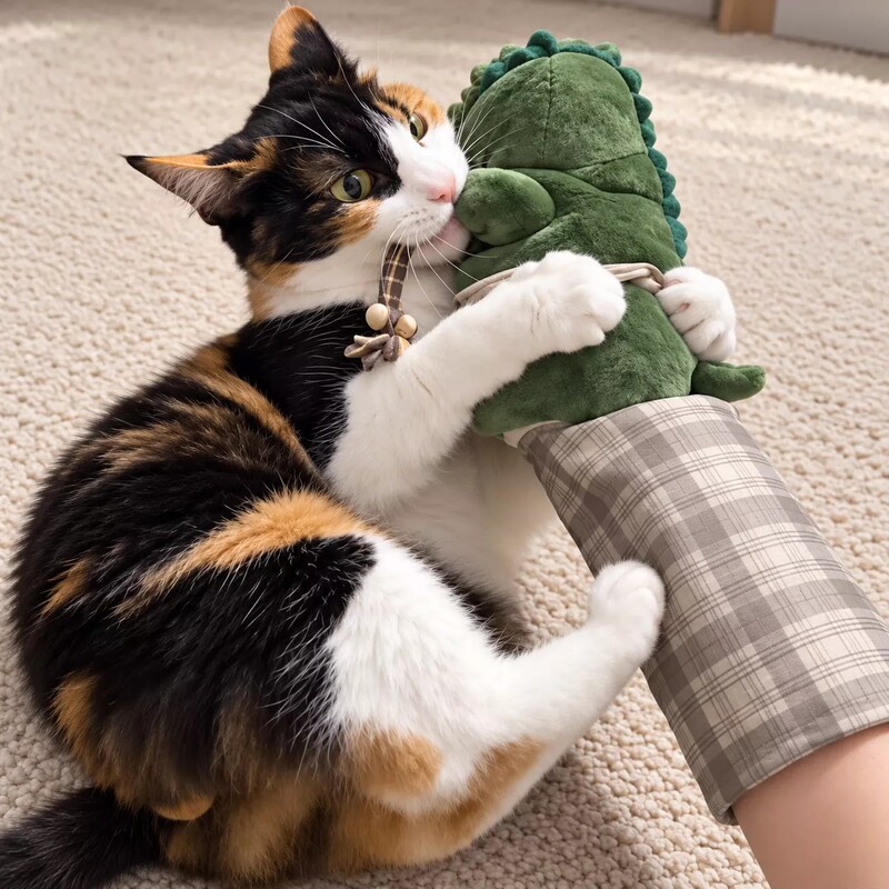 Cat Dinosaur Wrestling Gloves Anti-Scratch Cat Teasing Gloves Cat Self-Entertainment Boredom-Relief Gadget Stress-Relief Safe Cat Teasing Stick Cat Dinosaur Wrestling Gloves Anti-Scratch Cat Teasing Gloves Cat Self-Entertainment Boredom-Relief Gadget Stress-Relief Safe Cat Teasing Stick