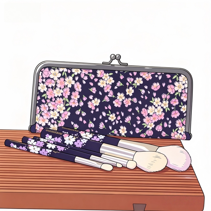 All Nippon Airways Limited Edition Japanese Top-Tier Classic Night Cherry Blossom Makeup Brush Five-Piece Set with Portable Bag All Nippon Airways Limited Edition Japanese Top-Tier Classic Night Cherry Blossom Makeup Brush Five-Piece Set with Portable Bag