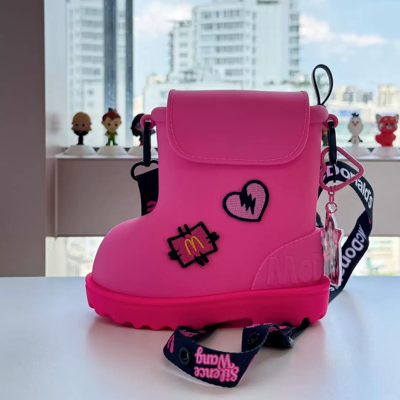 Wang Sulong Merchandise Mcdonald's Boot Bag Pink Boot Bag Concert Merchandise Collaboration Cute Crossbody Bag for Women