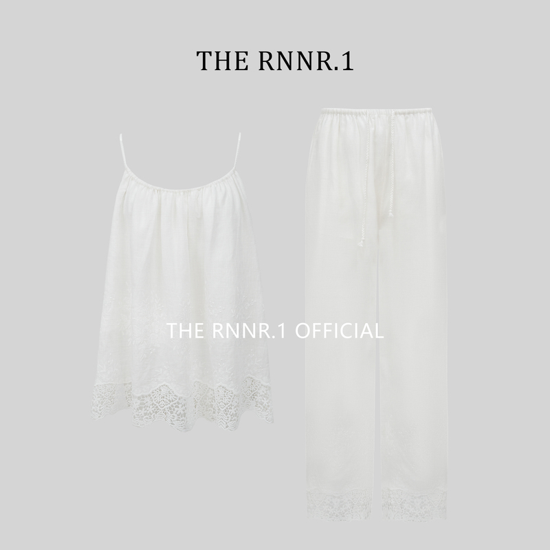The Rnnr.1 Bohemian Style Capri Vacation Old Money Embroidery Tencel Ramie Three-Piece Set The Rnnr.1 Bohemian Style Capri Vacation Old Money Embroidery Tencel Ramie Three-Piece Set
