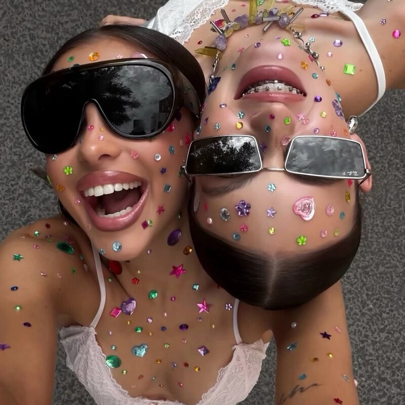 Everything Can Be Decorated! Ins-Style Colorful Diamond Stickers, DIY Colorful Gem Tattoo Stickers, Niche Photo Decoration