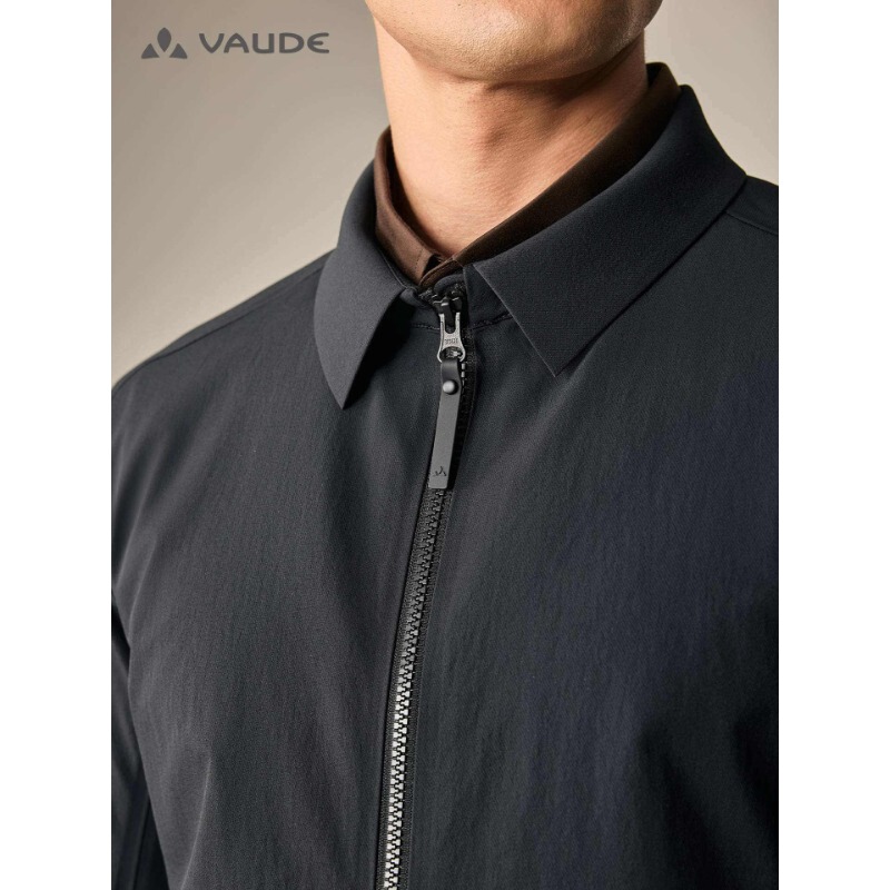 Vaude Men's Lapel Windproof Soft Shell Jacket Outdoor Sports Water Repellent Windproof Jacket Simple Commuter Jacket