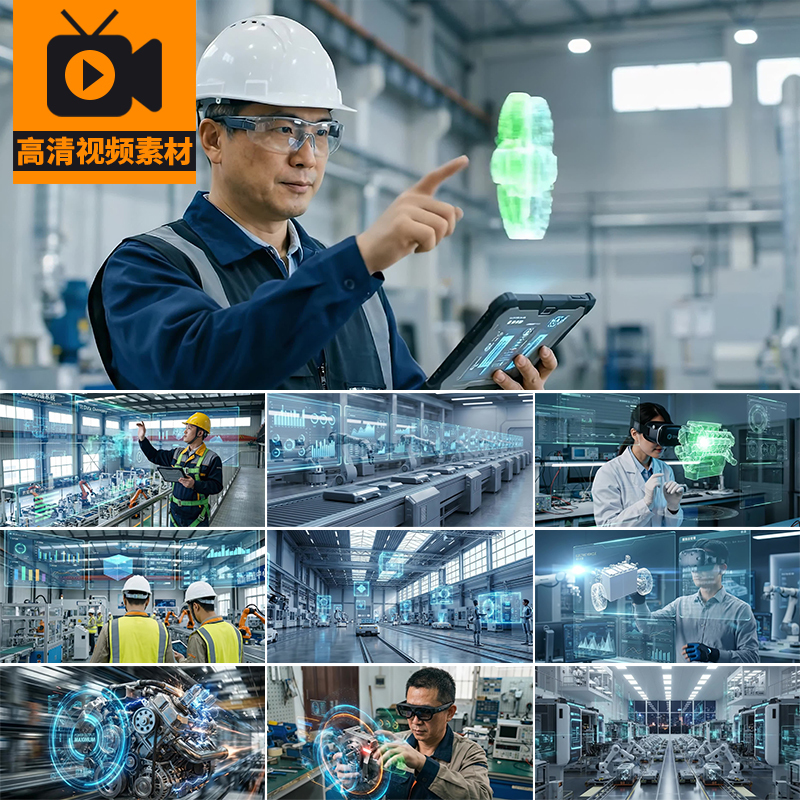 4K Intelligent Industrial Production Plants Apply Future Technology to Automate Factory Workshops and Produce High-Definition Video Content
