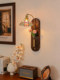 Medieval Style Wall Lamp, Retro Nostalgic Solid Wood Decorative Atmosphere Lamp, 2026 New Model, Living Room Background Wall, Bedroom Bedside Lamp
