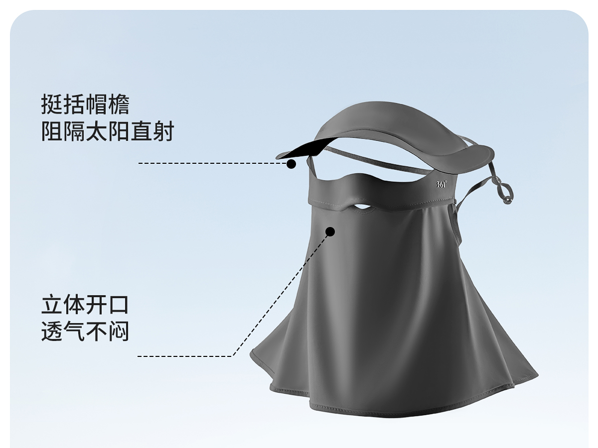 361 Sunscreen mask female summer sunshade ultraviolet-proof Neck protection Neck cover Eye protection Riding drive a car Ice silk Mask