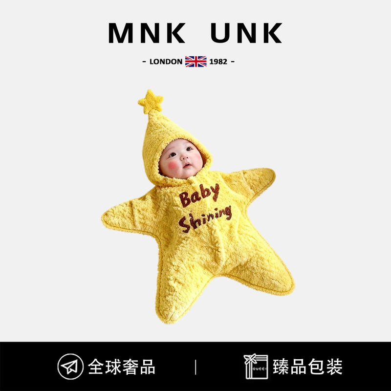 British Mnk Unk Baby Clothes Autumn and Winter Fleece-Lined Thickened Baby Jumpsuit Star-Themed Outdoor Swaddle Sleeping Bag British Mnk Unk Baby Clothes Autumn and Winter Fleece-Lined Thickened Baby Jumpsuit Star-Themed Outdoor Swaddle Sleeping Bag