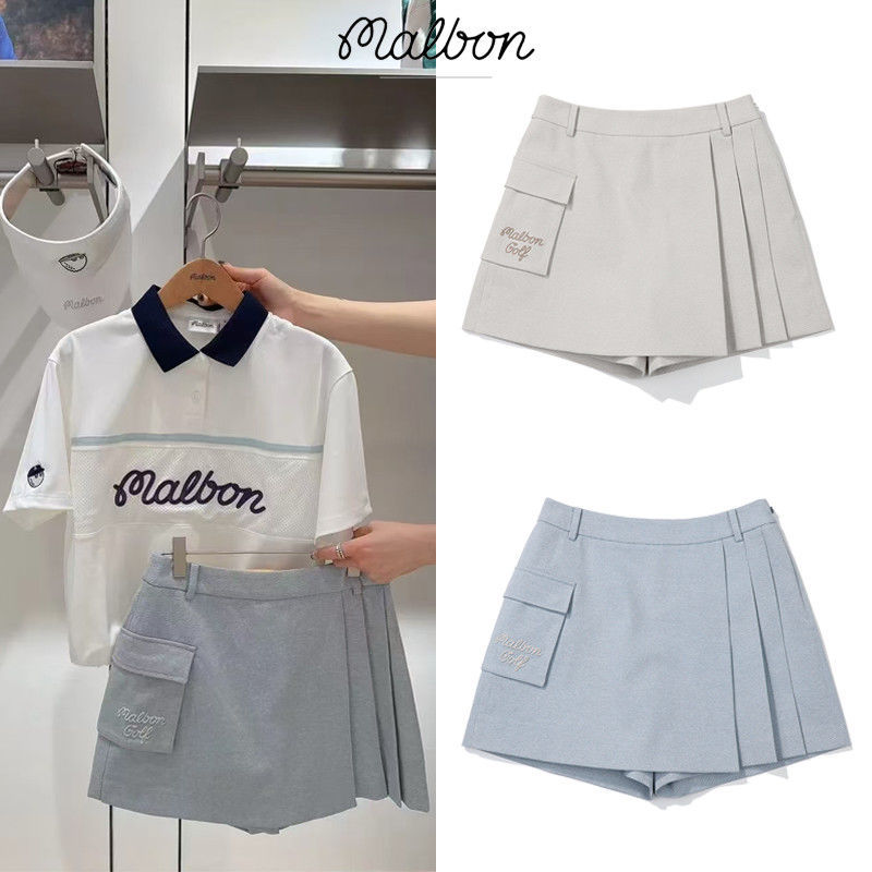 25 Korean Summer Golf Clothing Irregular Workwear Skirt Pants for Women Anti-Exposure Sports Fashion Versatile