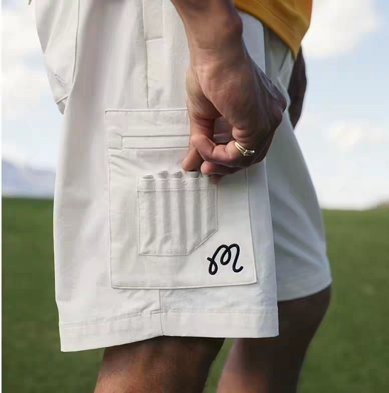 Korean Malbongolf Men's Summer Golf Shorts with Tee Pocket Golf Pants for Men
