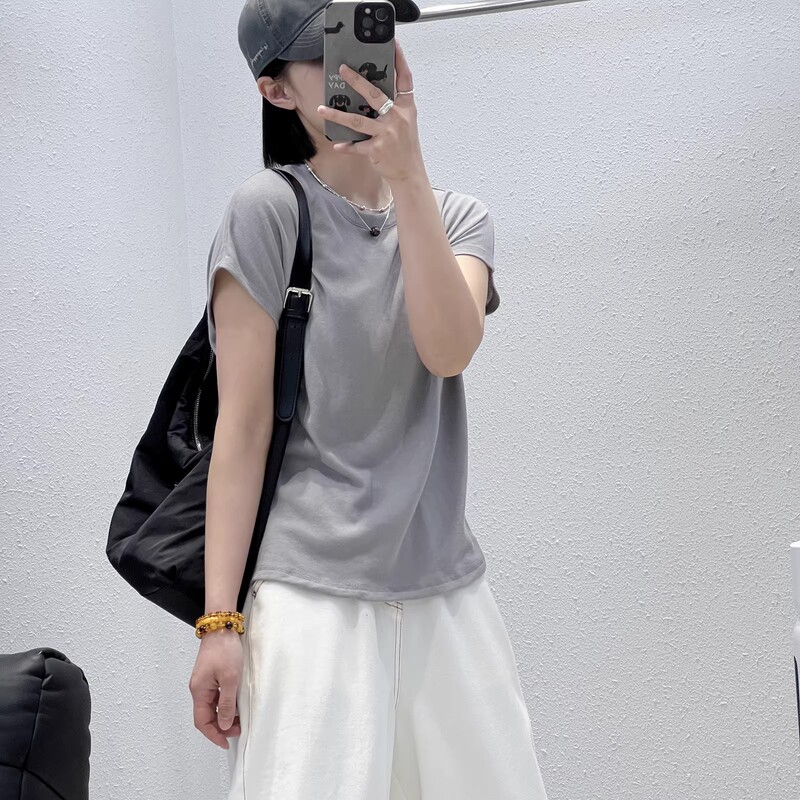 5.29 Xj-5167 Korean Style High-End Raindrop Linen Short-Sleeve Round Neck T-Shirt, Buy 2 Pieces and Get 10 Off 5.29 Xj-5167 Korean Style High-End Raindrop Linen Short-Sleeve Round Neck T-Shirt, Buy 2 Pieces and Get 10 Off