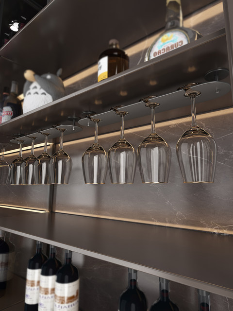 Red wine glass rack, goblet storage rack, champagne glass, wine glass rack, narrow wine cabinet storage, light luxury single row home