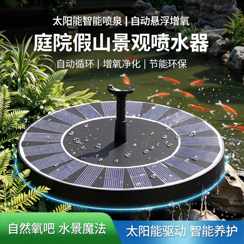 Solar Fountain Automatic Floating Circulation Aerator Garden Rockery Landscape Water Sprayer Fish Pond Water Tank Small Water Pump Solar Fountain Automatic Floating Circulation Aerator Garden Rockery Landscape Water Sprayer Fish Pond Water Tank Small Water Pump
