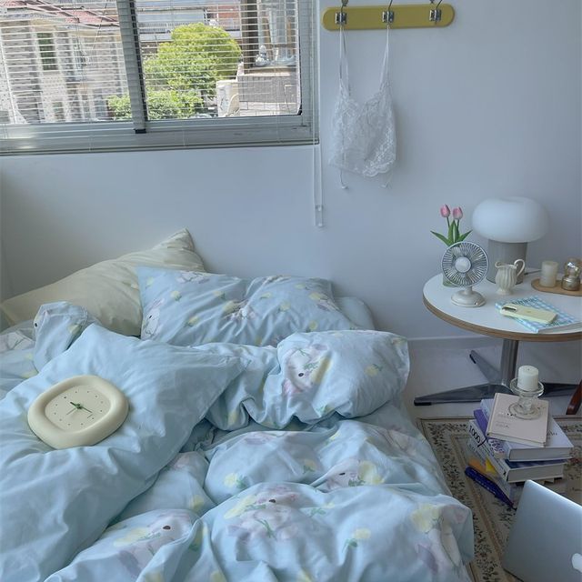 Pear Dream, the joy of fairy tale, cute pure cotton four-piece set of cotton sheets, quilt covers, bedding