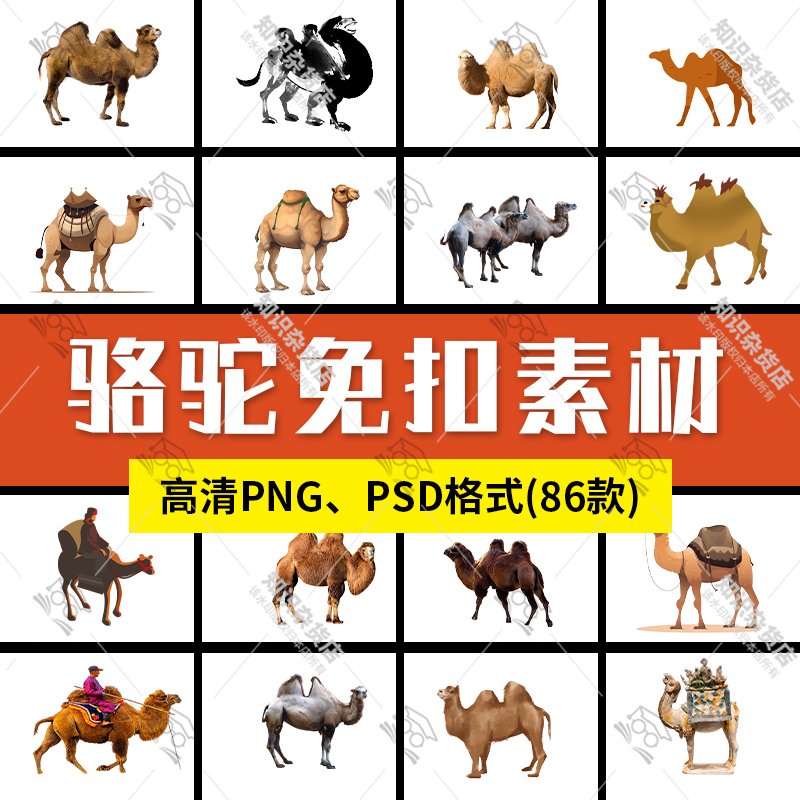 Cartoon Camel Hump Desert Travel Animal Silhouette Illustration High-Definition Png Free Cutout Material Psd Design Template