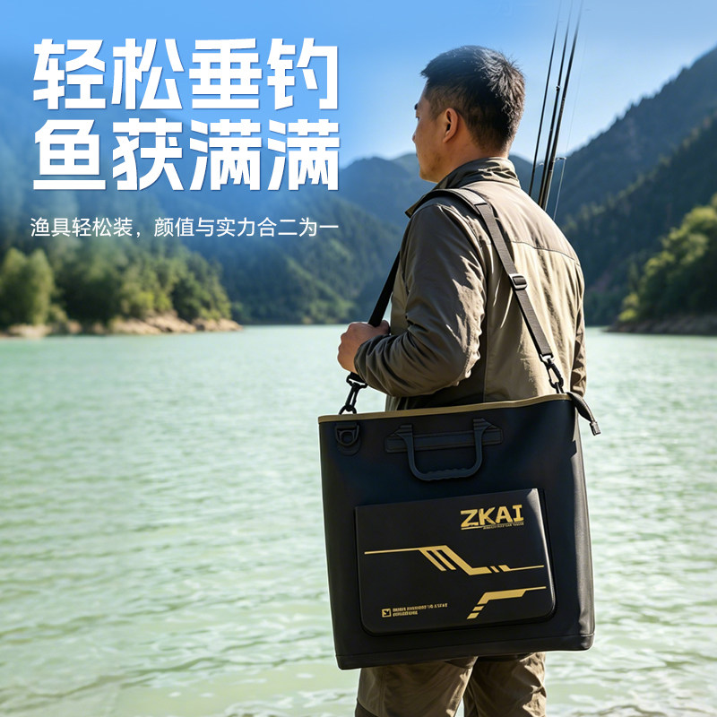 鱼护包钓鱼鱼护袋装鱼加厚防水多功能可携式手提鱼护袋渔具收纳包 图4