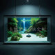 Fish Tank Background Paper Painting High-Definition Picture 5D Stereo Wallpaper Aquarium Sticker Mural Landscaping Decorative Painting Underwater Seaweed