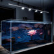 New Lotus Fish Tank Background Sticker Painting High-Definition 3D Stereoscopic Picture High-End Aquarium Landscaping Decoration Wallpaper Sticker