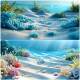 Fish Tank Background Sticker 3D Stereo High-Definition Image 5D Aquarium Ocean Seaweed Landscape Decoration Painting Adhesive Wallpaper Sticker