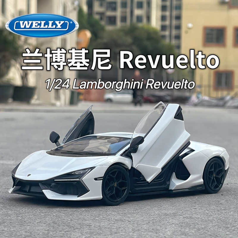 Welly 1:24 Lamborghini Revuelto Supercar Simulation Alloy Car Model Collection Ornament Welly 1:24 Lamborghini Revuelto Supercar Simulation Alloy Car Model Collection Ornament