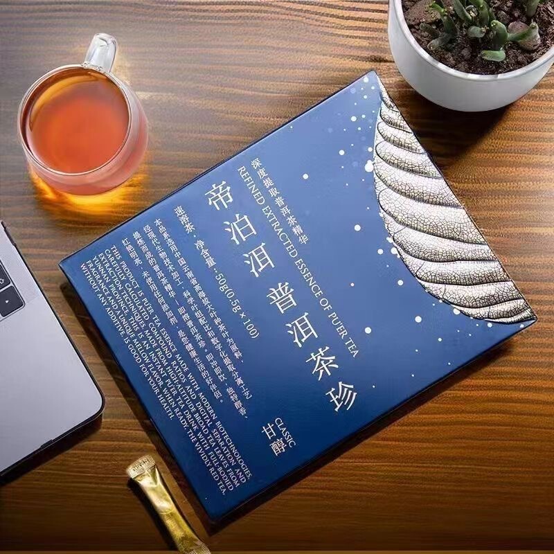 Dibopuer Instant Pu'Er Tea, Delicate and Mellow Type, Gift Box Pack of 100, Expires in November 2026 Dibopuer Instant Pu'Er Tea, Delicate and Mellow Type, Gift Box Pack of 100, Expires in November 2026