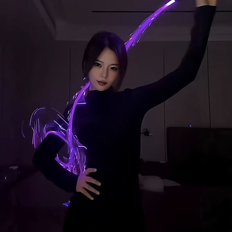 Fiber Optic Whip, Colorful Luminous Whip, Led Dance Whip, Bar and Nightclub Atmosphere Performance Dance Interactive Prop, Flashing Whip