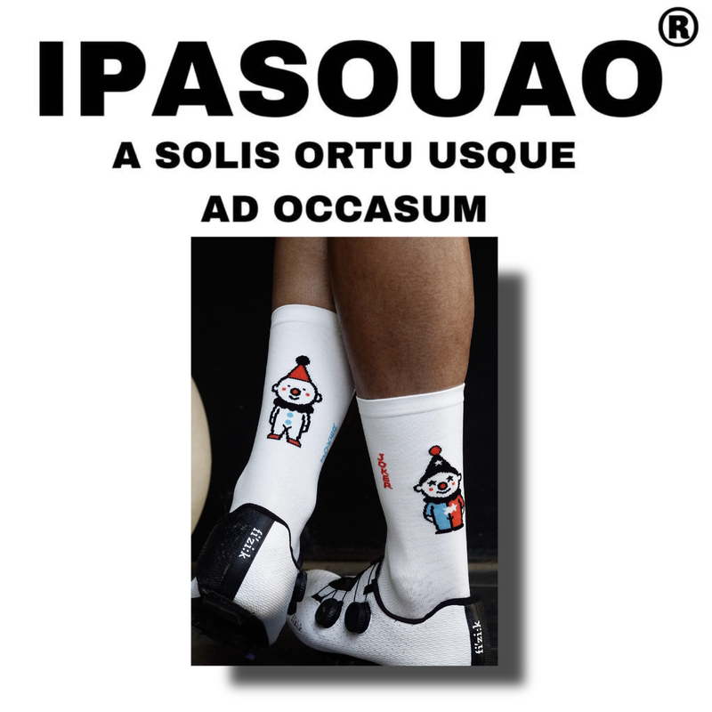 Ipa2557Pro: Professional Cycling Socks 2.0 | Joker Poker Quick-Drying, Sweat-Absorbing, Breathable for All Seasons, Creative White