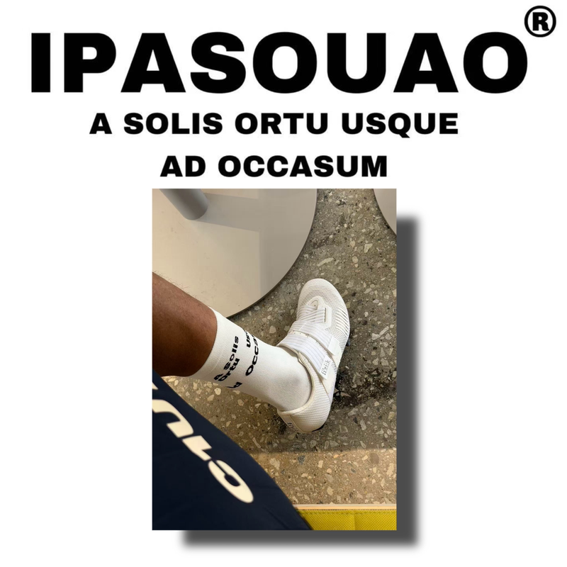 Ipa2565Pro: Professional Cycling Socks 2.0 | Sunrise and Sunset Socks, Quick-Drying, Sweat-Absorbent, Breathable for All Seasons, Creative White