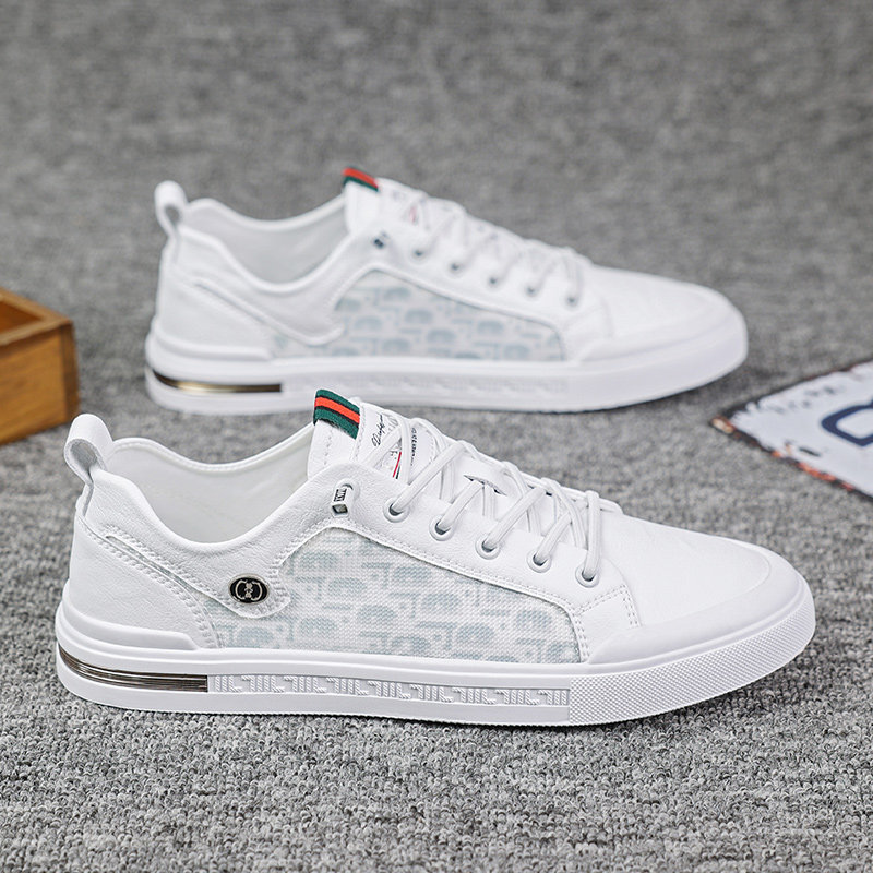 Domestic Brand Men's Shoes, Summer Breathable Mesh, Anti-Odor Casual White Sneakers, Men's Slip-On Sports Trendy Shoes Domestic Brand Men's Shoes, Summer Breathable Mesh, Anti-Odor Casual White Sneakers, Men's Slip-On Sports Trendy Shoes
