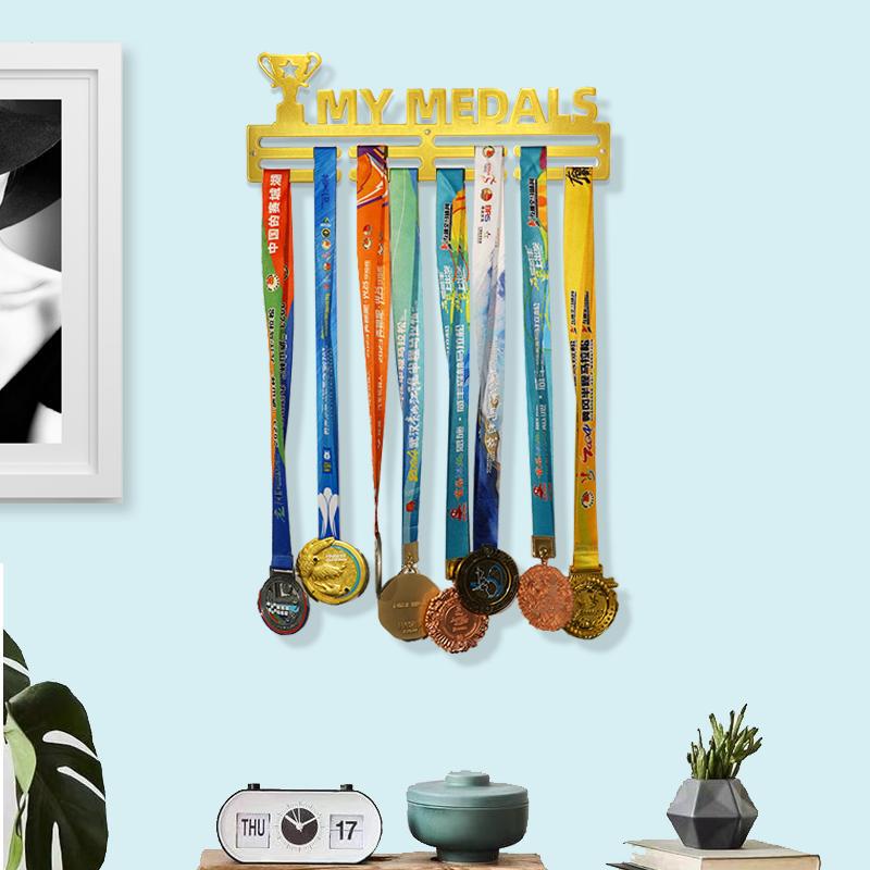 Medal Display Rack, Honor Medal Gold Medal Hanger, Punch-Free Storage Rack, Metal Marathon Sports Commemorative Plaque Rack Medal Display Rack, Honor Medal Gold Medal Hanger, Punch-Free Storage Rack, Metal Marathon Sports Commemorative Plaque Rack
