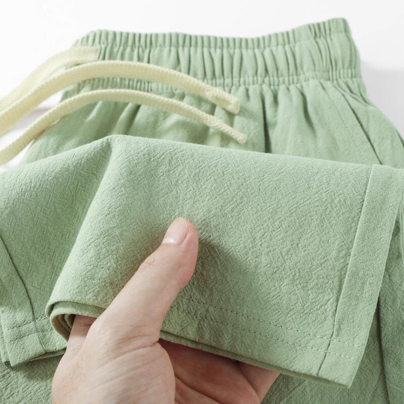 Dopamine Wide-Leg Pants, Lightweight and Breathable Cotton-Linen-Like Straight-Leg Sweatpants for Women, Fresh Mint Green Sports Casual Pants for Summer