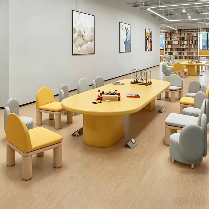 Children's Area Table and Chair Set, Sales Office Mezzanine Leisure Area Table and Chairs, Kindergarten Early Education Center Craft Art Table Children's Area Table and Chair Set, Sales Office Mezzanine Leisure Area Table and Chairs, Kindergarten Early Education Center Craft Art Table