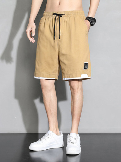 短裤男款夏季2025新款纯棉宽松加肥加大码男裤运动休闲五分裤子