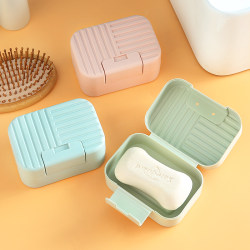 Soap Box with Lid Sealed Travel Portable Draining Creative Stylish Cute Soap Box for Student Dormitory Bathhouse