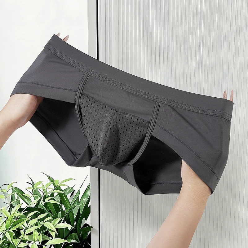 Plandoo Clothing Underwear Half-Triangle Briefs Breathable Mesh Sexy Triangle Shorts 2026 New Style