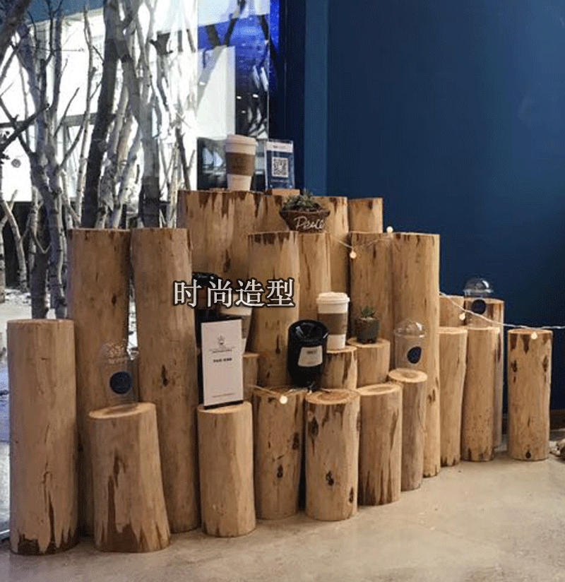 Custom wedding props special trunk fir trunk peeled wooden pile stump white tree pole real trunk wooden pier pine