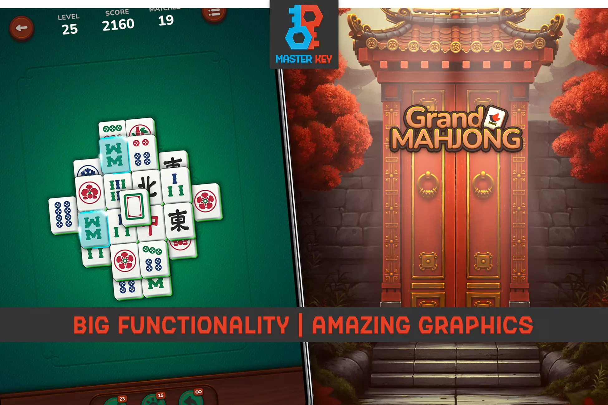 Unity MK Grand Mahjong Game 麻 对对碰 二消三消类 游戏源码-成都宝兰