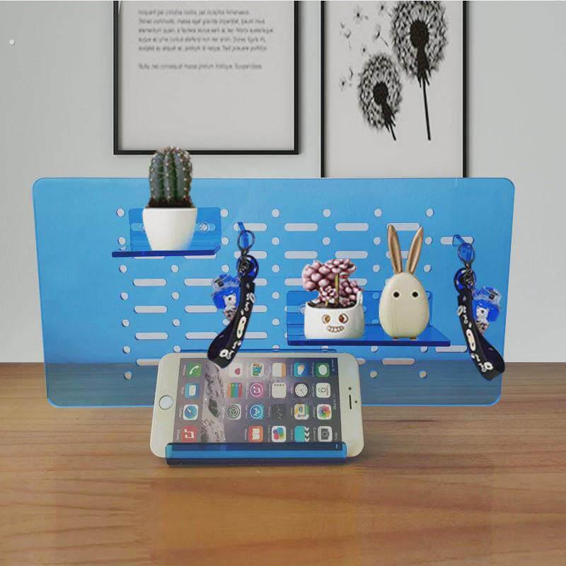 Acrylic desk storage rack office desktop hole board three-layer storage set vertical organizing display rack