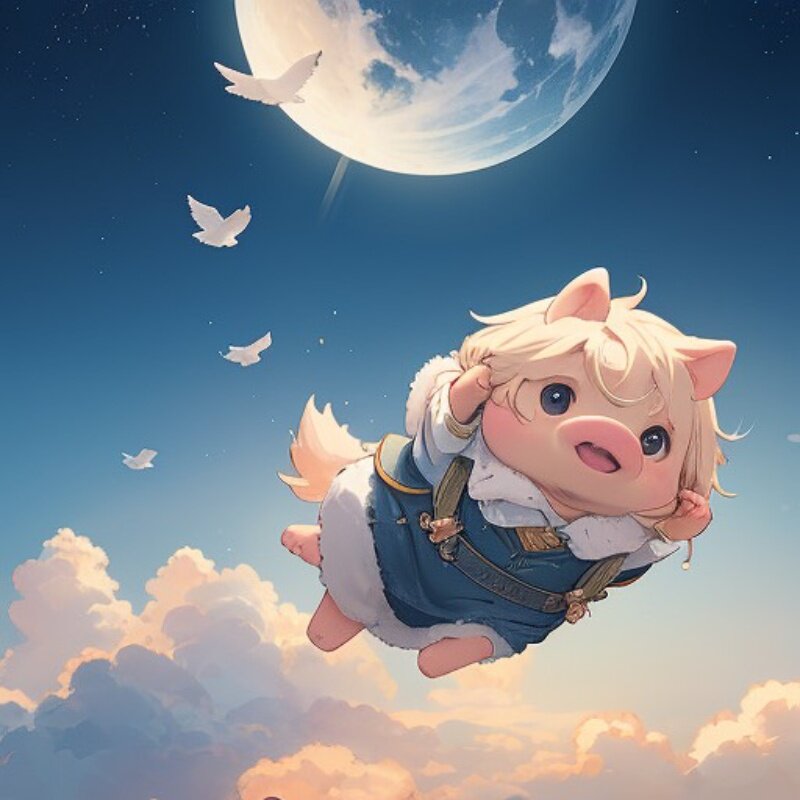小歪猪飞上天宠物用品的LOGO
