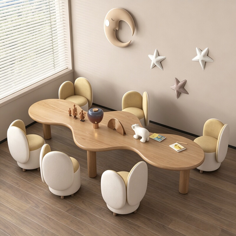 Sales Office Children's Tables and Chairs, Kindergarten Craft Tables, Shopping Mall Kindergarten Mezzanine Reading Area Entertainment Area Tables and Chairs Sales Office Children's Tables and Chairs, Kindergarten Craft Tables, Shopping Mall Kindergarten Mezzanine Reading Area Entertainment Area Tables and Chairs