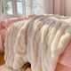 Preferred season Milk white rabbit plush blanket Princess blanket Warm blanket Living room sofa V leisure blanket Bed end cover,