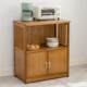Kitchen rack cabinet solid wood A10L full bamboo sideboard kitchen storage cabinet Chinese style microwave oven with door