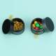 Aluminum Alloy Mini Medicine Box, Waterproof, Cute, Japanese-Style Portable Medicine Bottle, Black Light-Proof Coin Storage Compartment