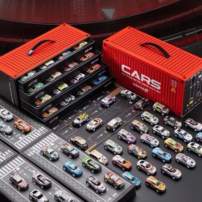 Alloy Children's Toy Car Set Parking Lot Racing Mini Model Car for Toddlers Aged 3-6 Educational for Boys Alloy Children's Toy Car Set Parking Lot Racing Mini Model Car for Toddlers Aged 3-6 Educational for Boys